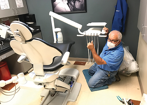 Dental chair install.